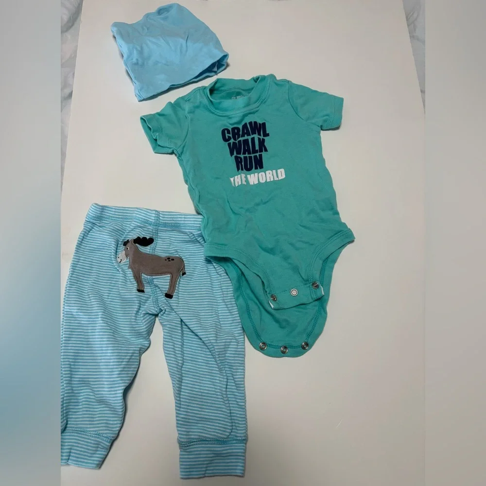 Carters Run crawl walk outfit 6m spring